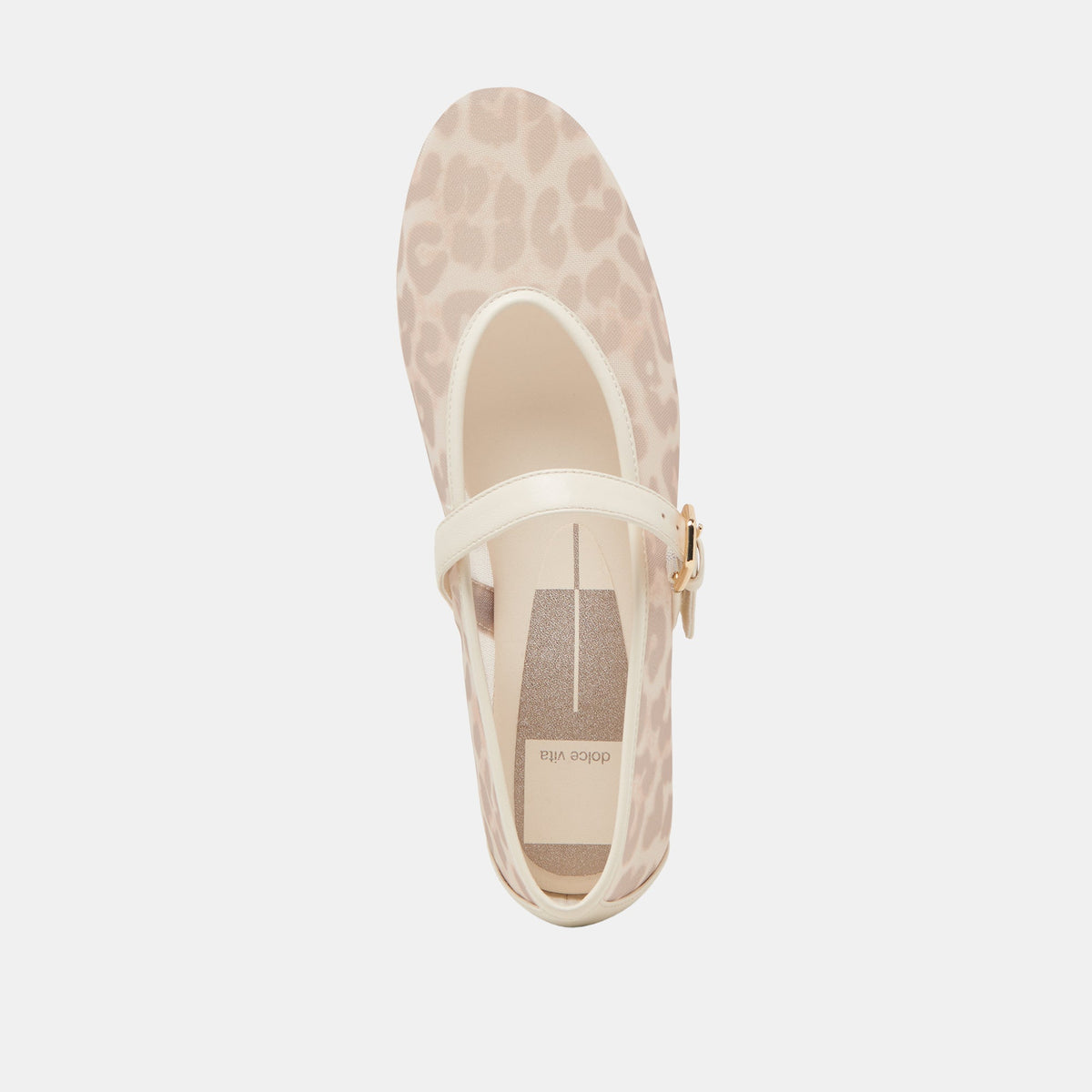 ROSLYN BALLET FLATS WHITE LEOPARD MESH | Dolce Vita