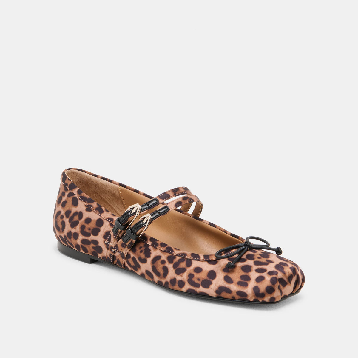 Gibsen Dk Leopard Satin Ballet Flats | Dolce Vita