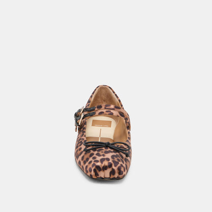 Gibsen Dk Leopard Satin Ballet Flats | Dolce Vita
