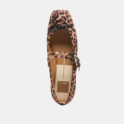 Gibsen Dk Leopard Satin Ballet Flats | Dolce Vita