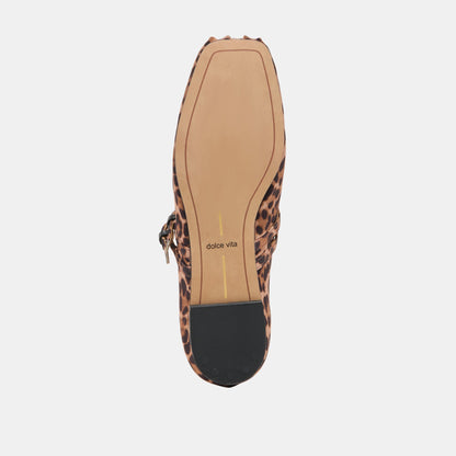 Gibsen Dk Leopard Satin Ballet Flats | Dolce Vita