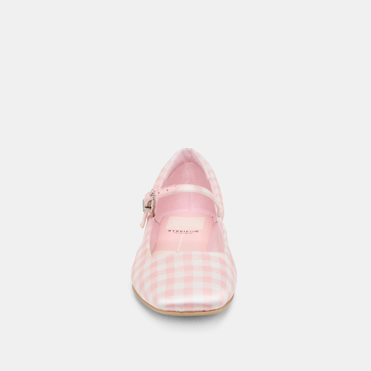 Reyes X Byrdie Golf Pink Plaid Gingham Ballet Flats | Dolce Vita