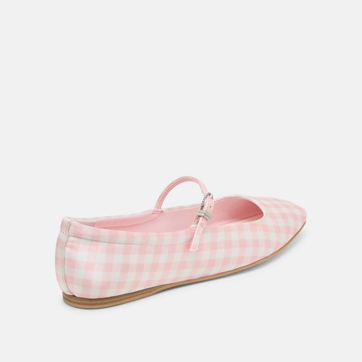 Reyes X Byrdie Golf Pink Plaid Gingham Ballet Flats | Dolce Vita