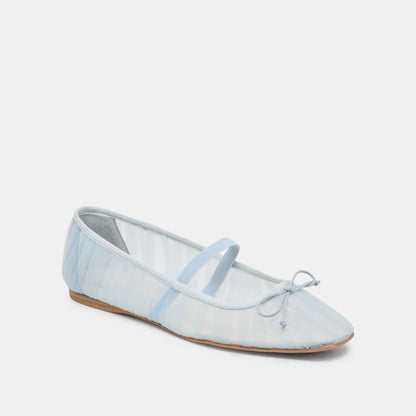 Raeven Light Blue Tulle Ballet Flats | Dolce Vita