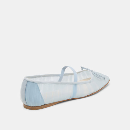 Raeven Light Blue Tulle Ballet Flats | Dolce Vita