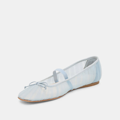 Raeven Light Blue Tulle Ballet Flats | Dolce Vita