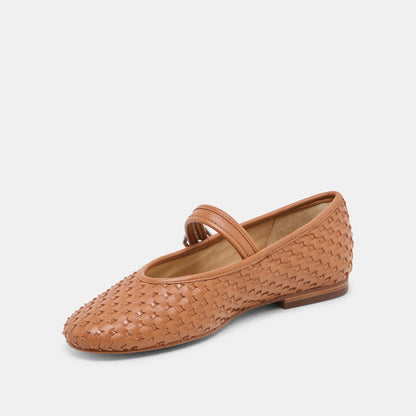 Roslyn Saddle Woven Leather Ballet Flats | Dolce Vita