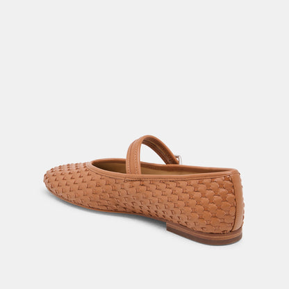 Roslyn Saddle Woven Leather Ballet Flats | Dolce Vita