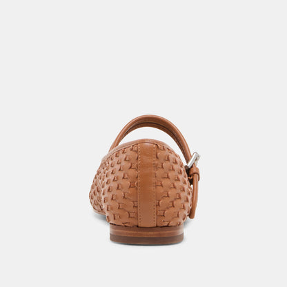 Roslyn Saddle Woven Leather Ballet Flats | Dolce Vita