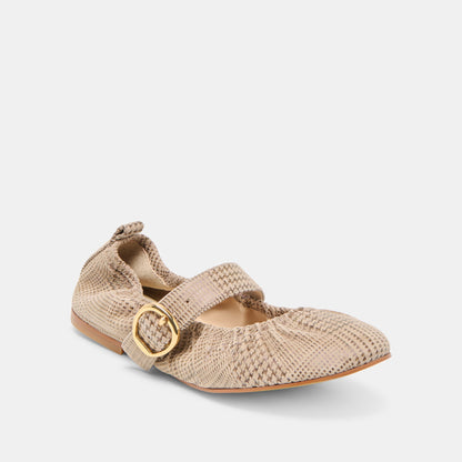 Caely Herringbone Printed Suede Ballet Flats | Dolce Vita