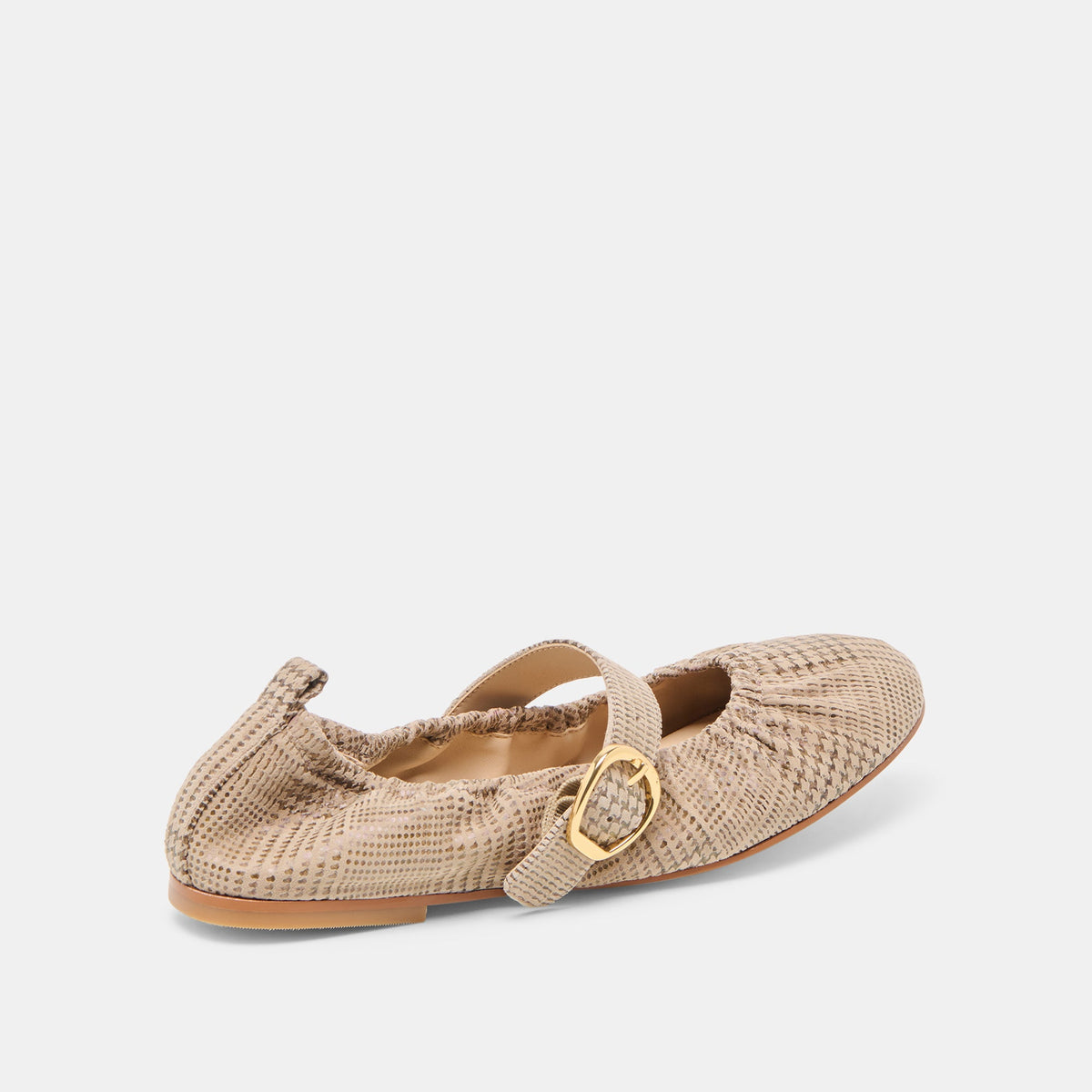 Caely Herringbone Printed Suede Ballet Flats | Dolce Vita