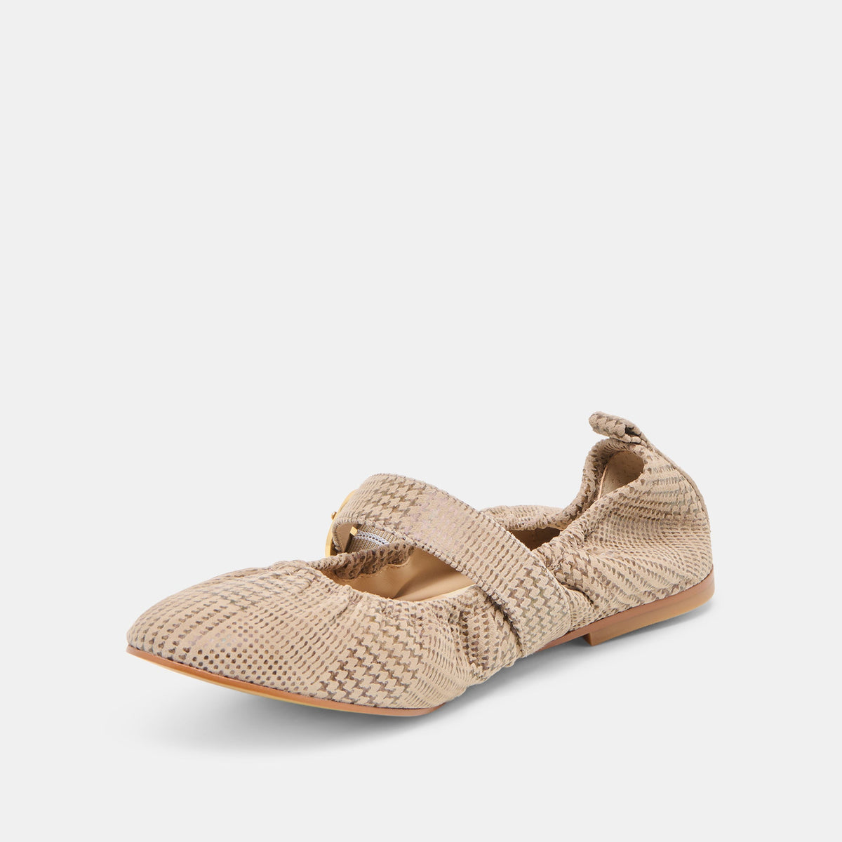 Caely Herringbone Printed Suede Ballet Flats | Dolce Vita