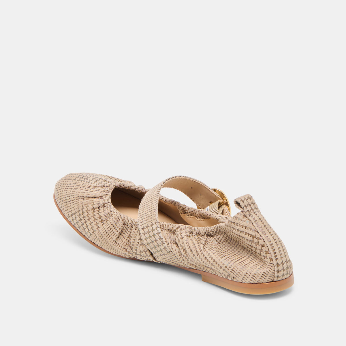 Caely Herringbone Printed Suede Ballet Flats | Dolce Vita
