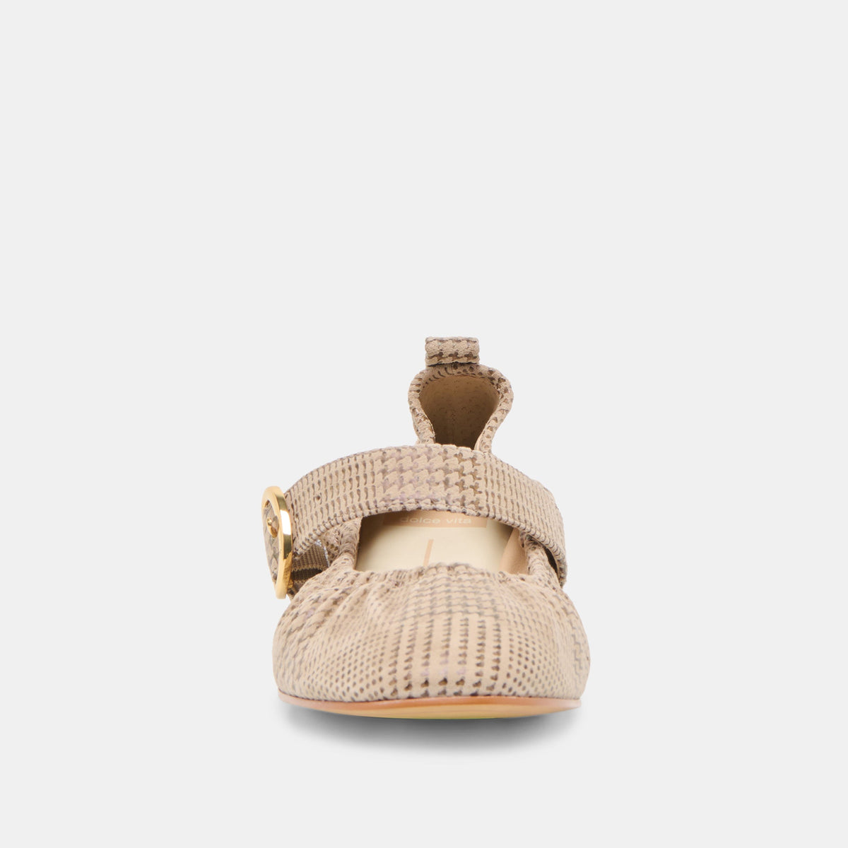 Caely Herringbone Printed Suede Ballet Flats | Dolce Vita