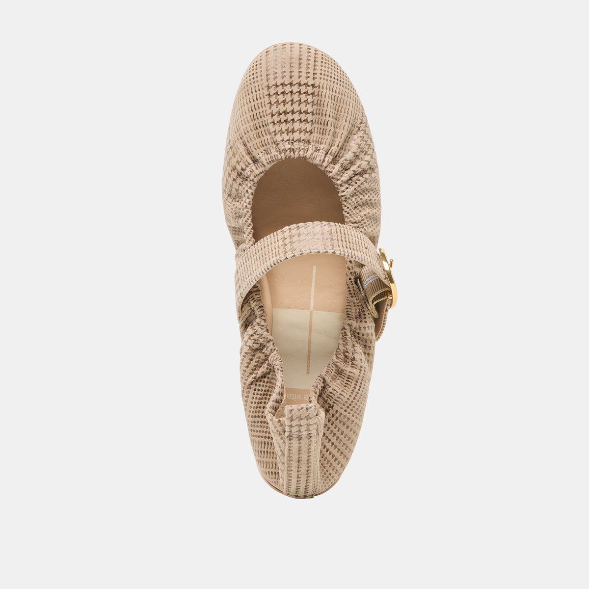 Caely Herringbone Printed Suede Ballet Flats | Dolce Vita
