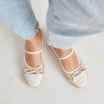 CAMBRE BALLET FLATS WHITE MESH | Dolce Vita