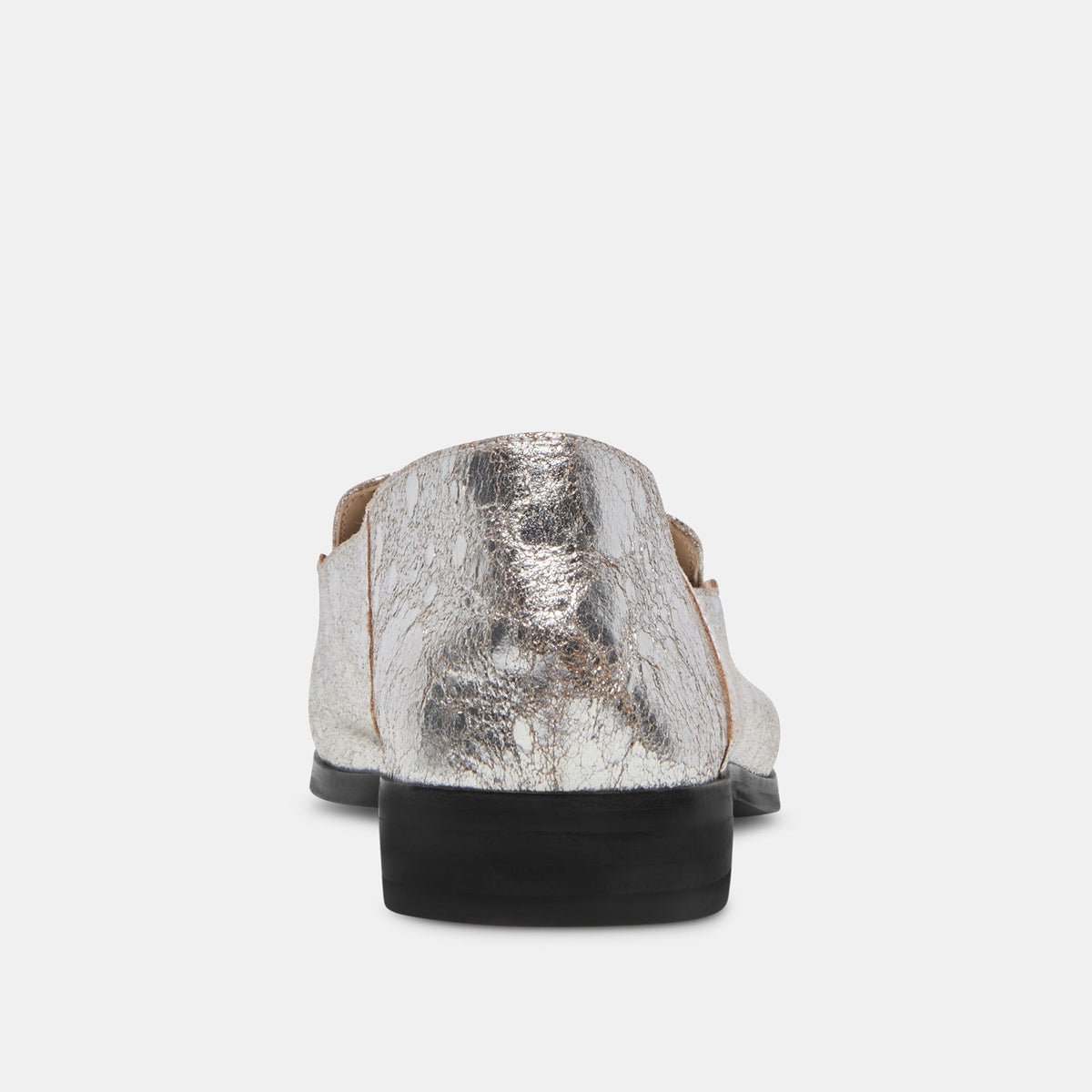Beny Flats Silver Distressed Leather | Dolce Vita