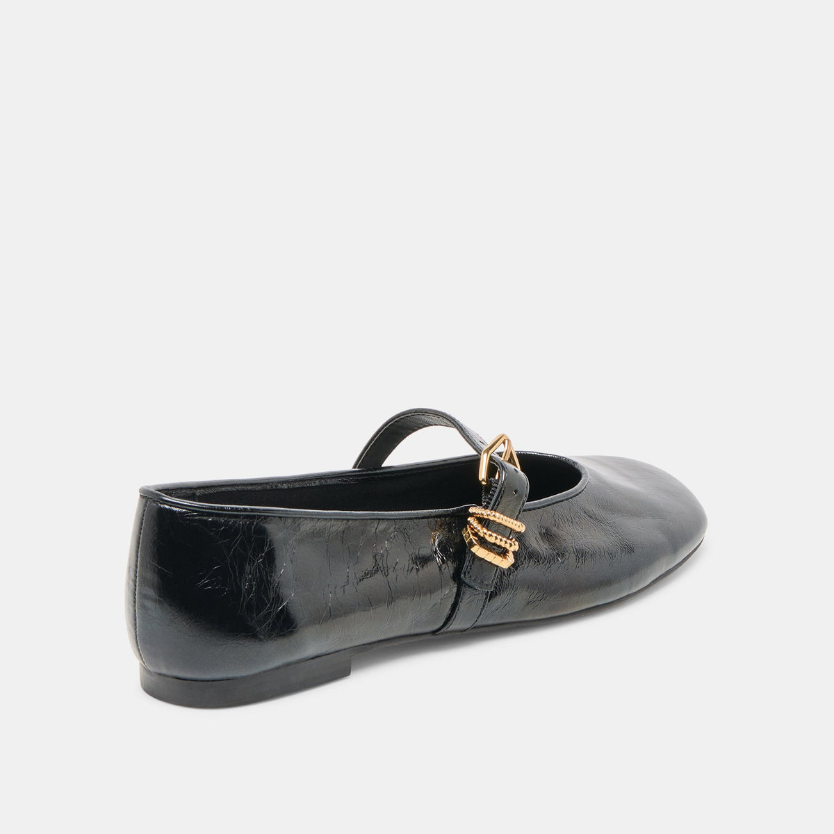 Alizza Midnight Crinkle Patent Ballet Flats | Dolce Vita