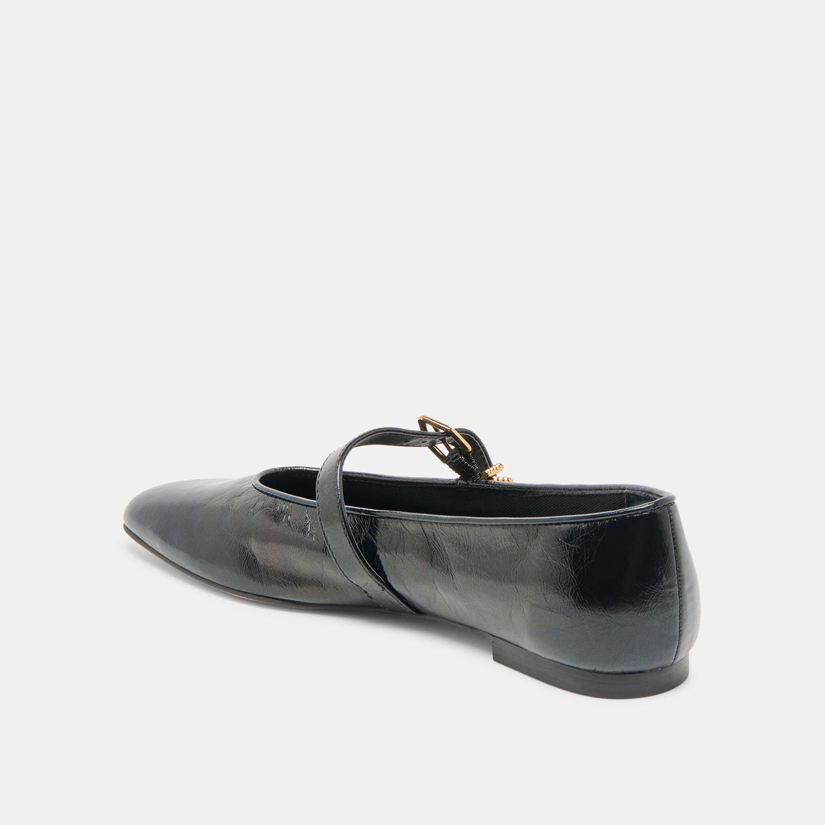 Alizza Midnight Crinkle Patent Ballet Flats | Dolce Vita