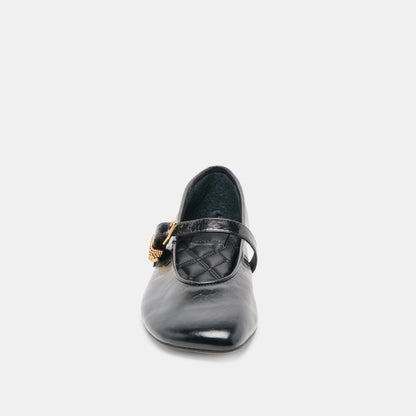 Alizza Midnight Crinkle Patent Ballet Flats | Dolce Vita