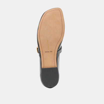Alizza Midnight Crinkle Patent Ballet Flats | Dolce Vita