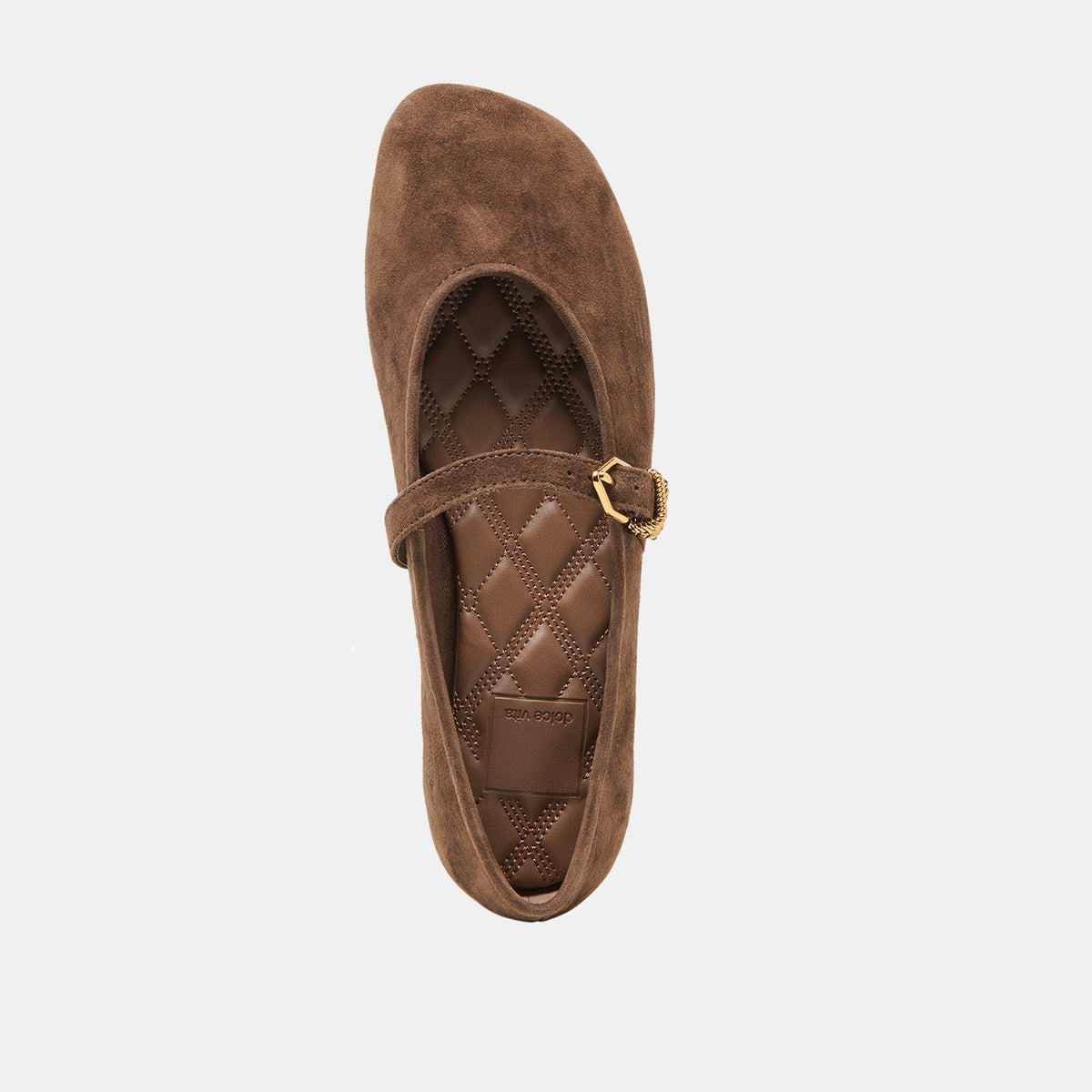 Alizza Dk Brown Suede Ballet Flats | Dolce Vita