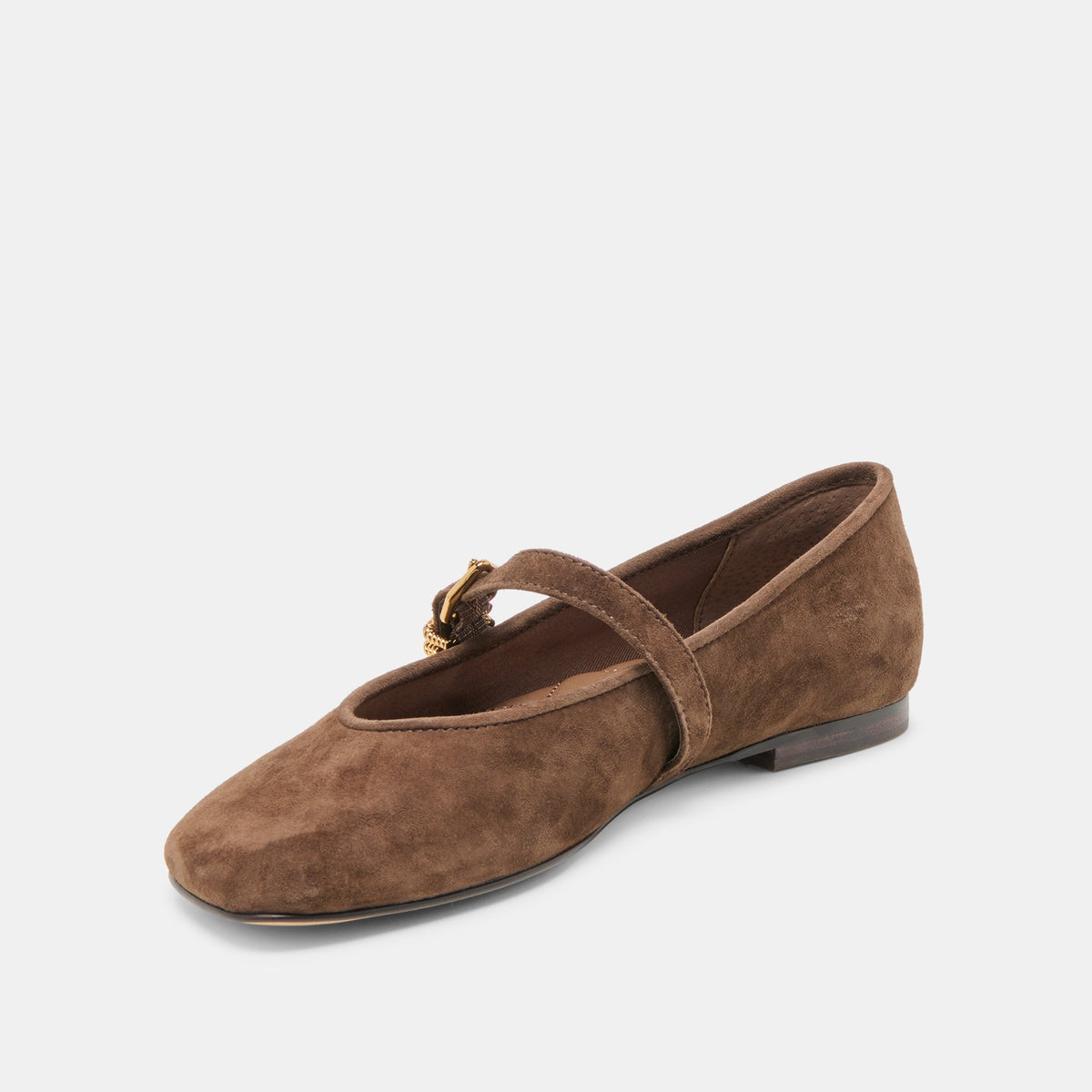 Alizza Dk Brown Suede Ballet Flats | Dolce Vita