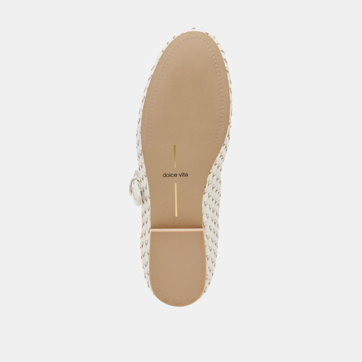 Roslyn True White Woven Leather Ballet Flats | Dolce Vita