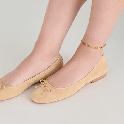 Ritla Honey Suede Ballet Flats | Dolce Vita
