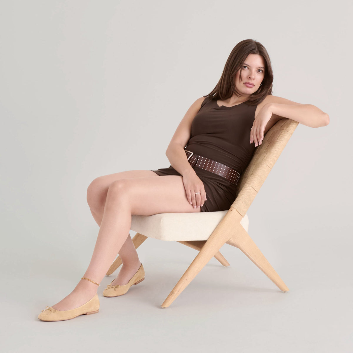 Ritla Honey Suede Ballet Flats | Dolce Vita