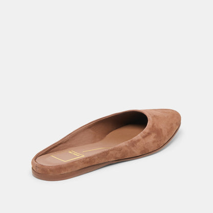 Eila Dk Brown Suede Flats | Dolce Vita