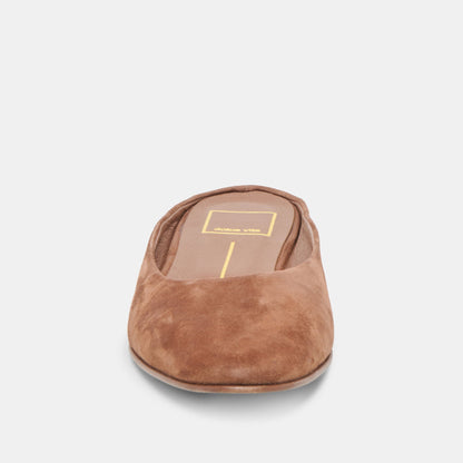 Eila Dk Brown Suede Flats | Dolce Vita