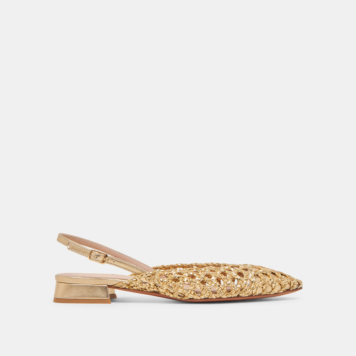 CYNDI FLATS GOLD WOVEN | Dolce Vita