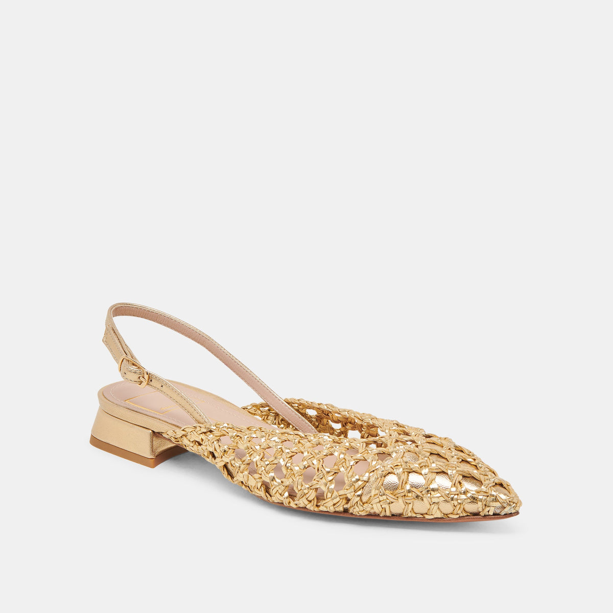 CYNDI FLATS GOLD WOVEN | Dolce Vita