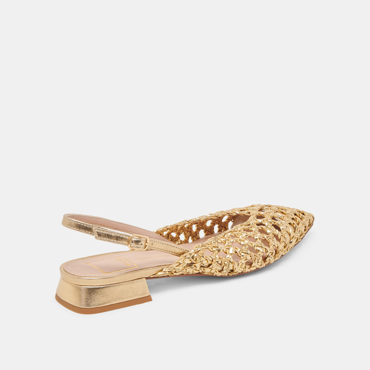 CYNDI FLATS GOLD WOVEN | Dolce Vita