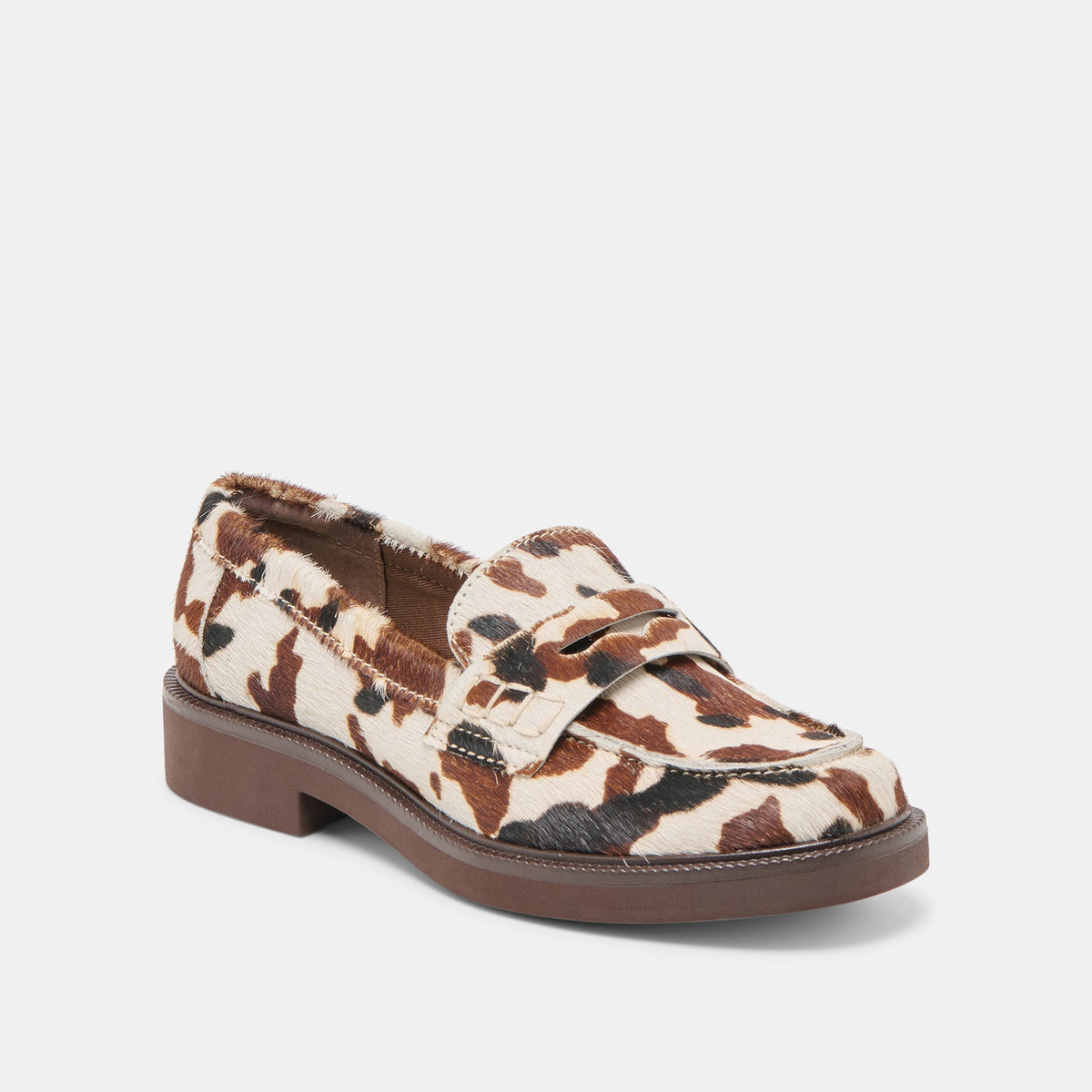 Tiggy Cocoa Taurus Calf Hair Loafers | Dolce Vita