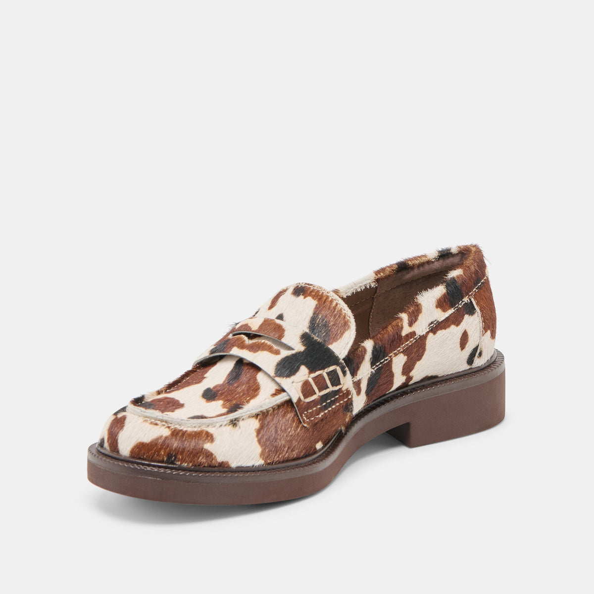 Tiggy Cocoa Taurus Calf Hair Loafers | Dolce Vita