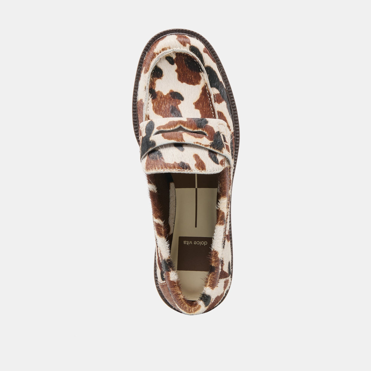 Tiggy Cocoa Taurus Calf Hair Loafers | Dolce Vita