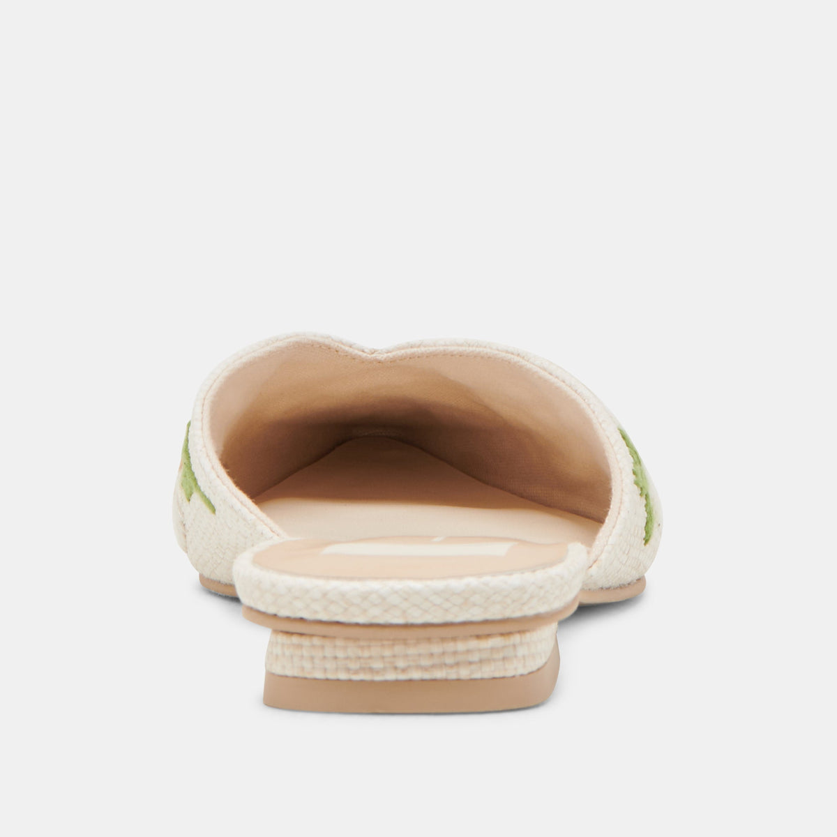 ELM FLATS WHITE FLORAL RAFFIA | Dolce Vita
