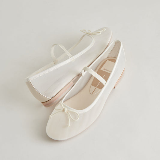 CADEL BALLET FLATS IVORY MESH | Dolce Vita