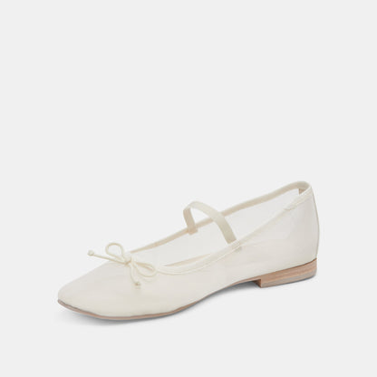 CADEL BALLET FLATS IVORY MESH | Dolce Vita