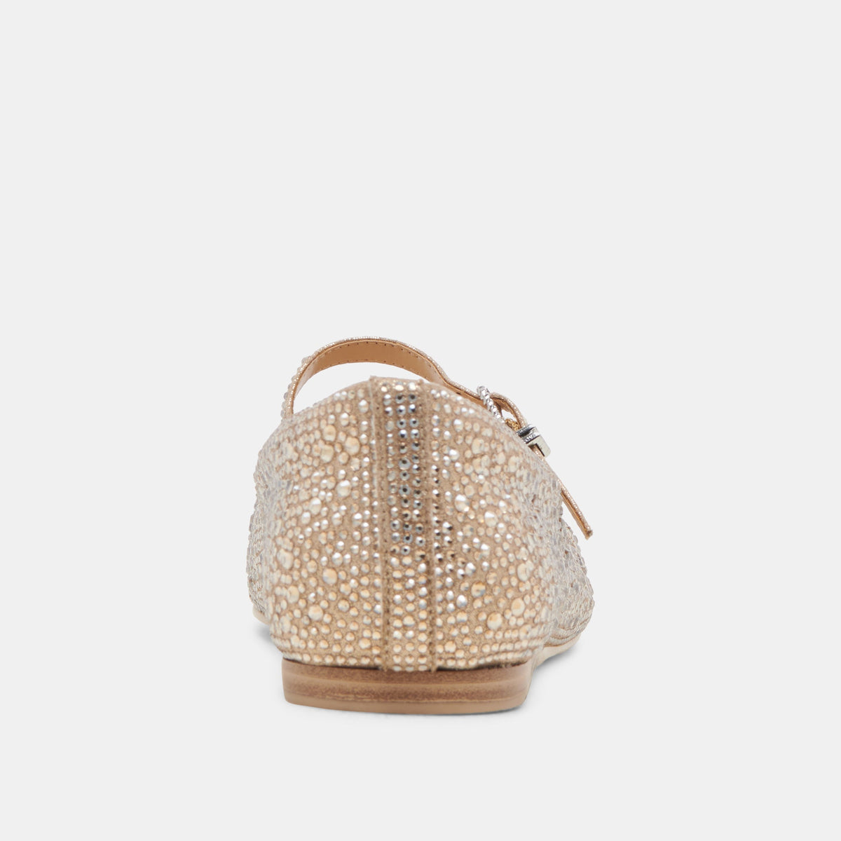 REYES CRYSTAL BALLET FLATS LIGHT GOLD CRYSTAL | Dolce Vita