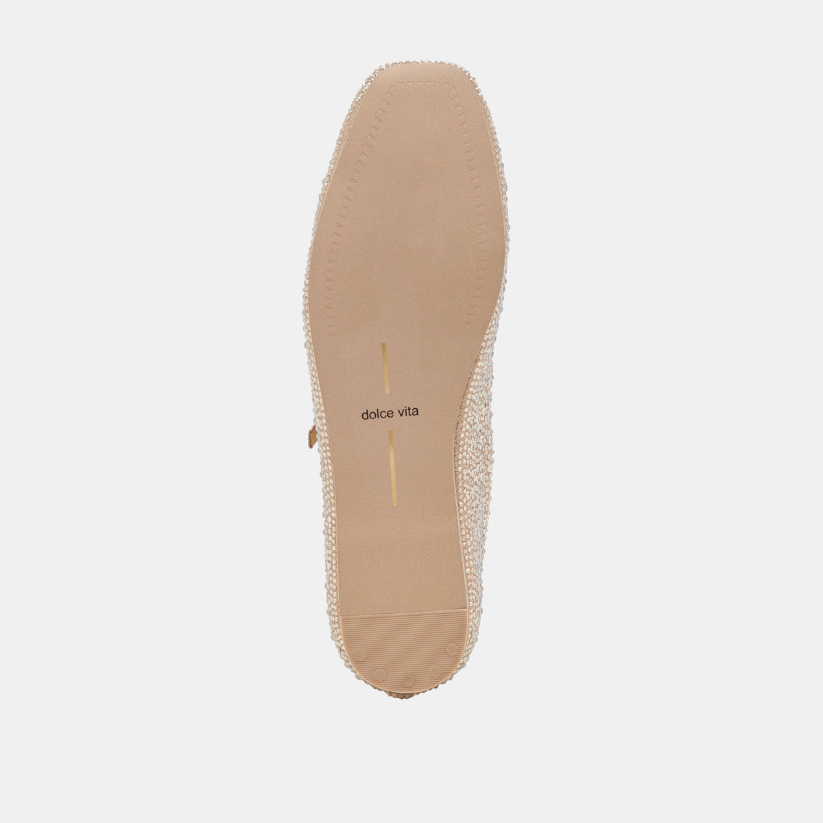 REYES CRYSTAL BALLET FLATS LIGHT GOLD CRYSTAL | Dolce Vita