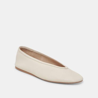 Braidy Ivory Leather Ballet Flats | Dolce Vita