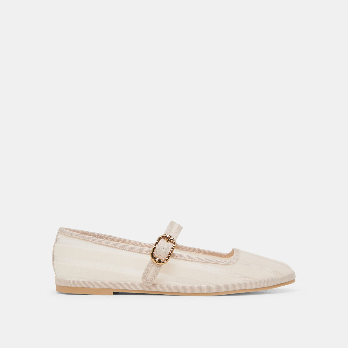 TAMEKA BALLET FLATS BONE STRIPE MESH | Dolce Vita