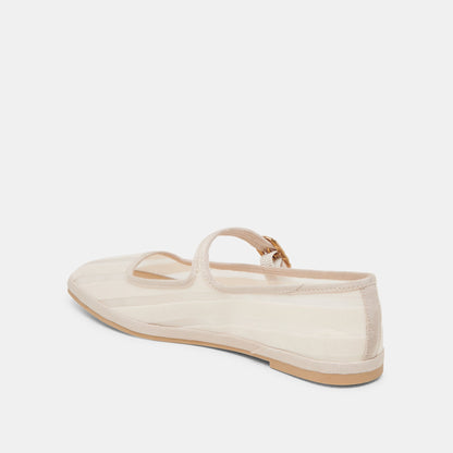 TAMEKA BALLET FLATS BONE STRIPE MESH | Dolce Vita