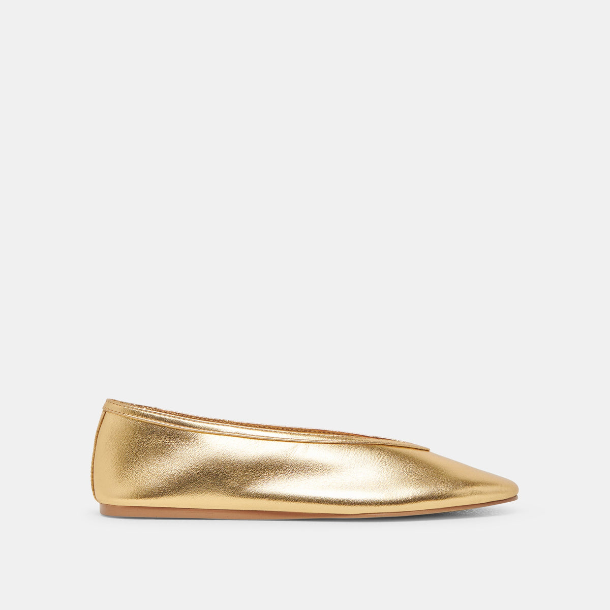 Braidy Gold Metallic Leather Ballet Flats | Dolce Vita