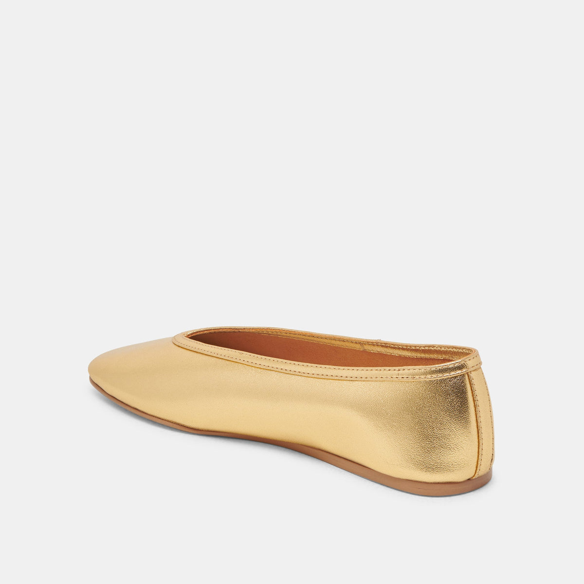 Braidy Gold Metallic Leather Ballet Flats | Dolce Vita