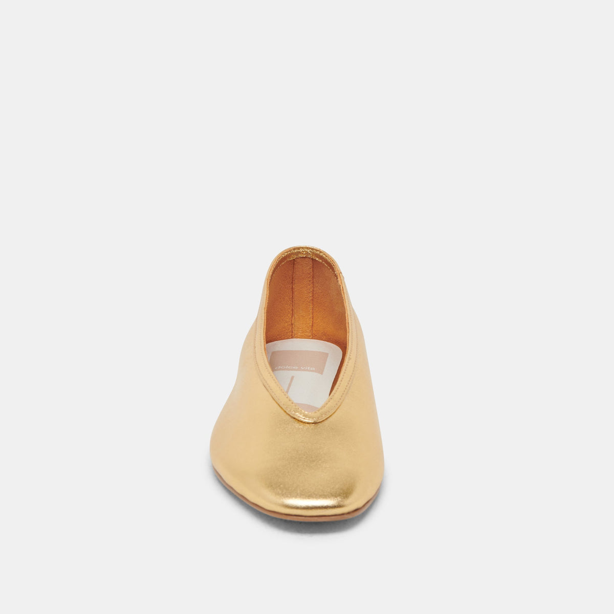 Braidy Gold Metallic Leather Ballet Flats | Dolce Vita