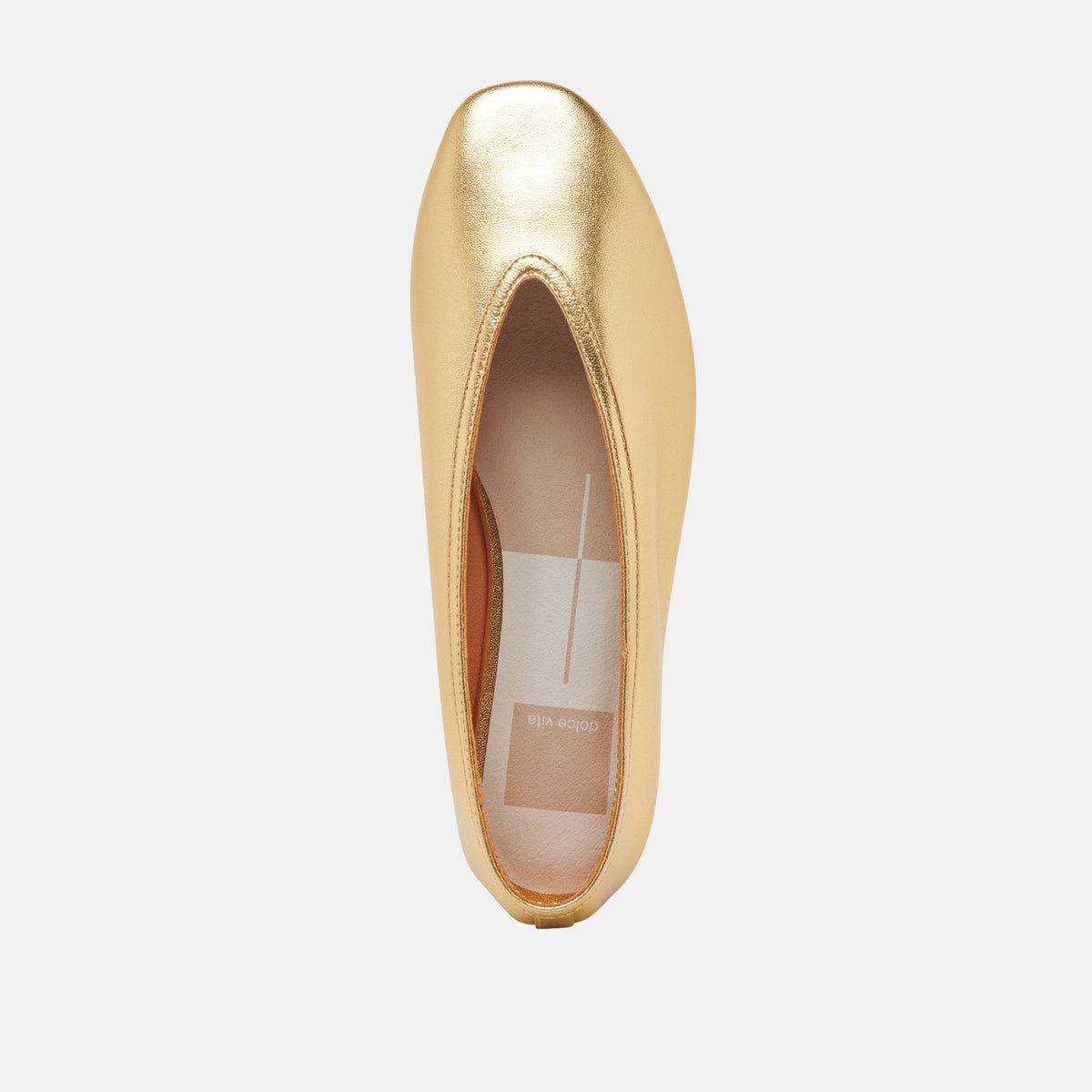 Braidy Gold Metallic Leather Ballet Flats | Dolce Vita